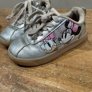 Disney Silver Sneakers with Minnie & Daisy Design ZARA 9T
